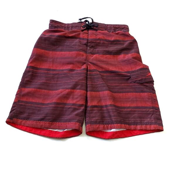 Speedo | Striped Swim Trunks Board Shorts - Picture 1 of 11